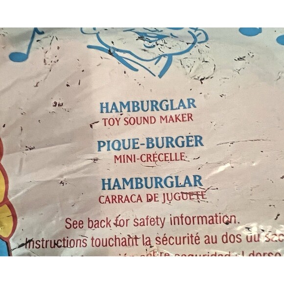 McDonalds Happy Meal Toy Hamburglar 1996 Vintage Noise Maker - Picture 3 of 9